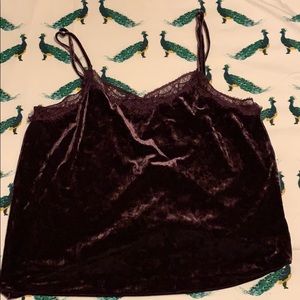 Velvet lace cami